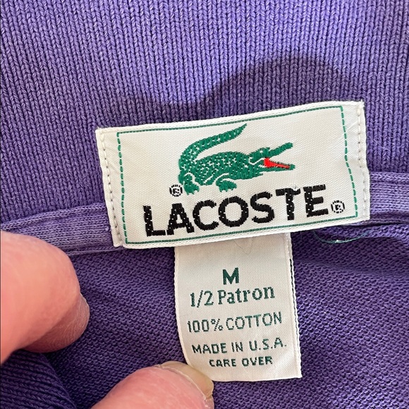 LACOSTE Women’s 1/2 Patron Polo Short Sleeve Shirt in Rich Purple M - Picture 5 of 16